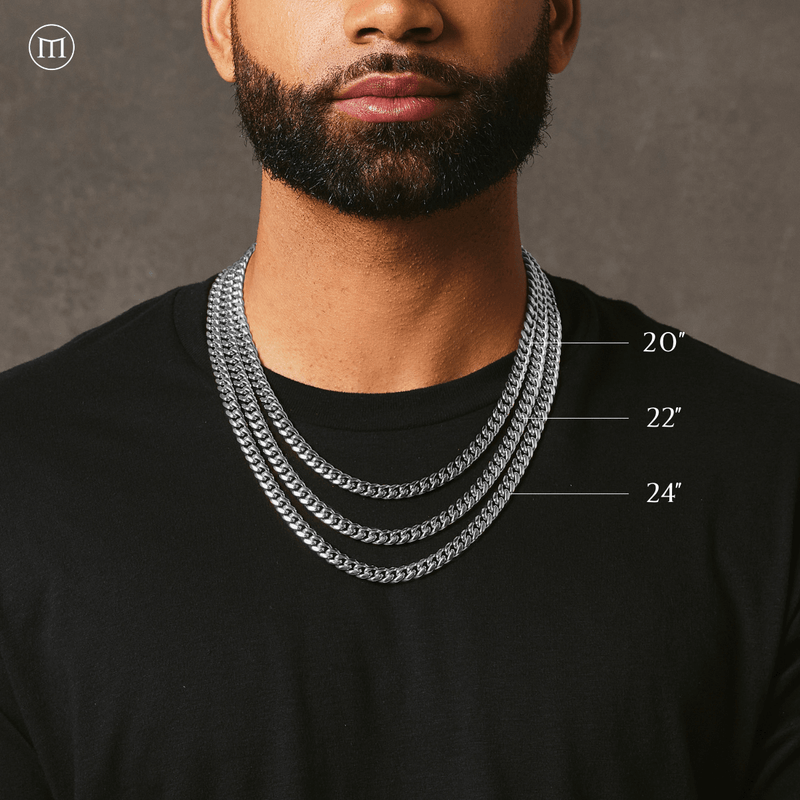Miami Cuban Link Chain - White Gold (8mm) - Marcozo
