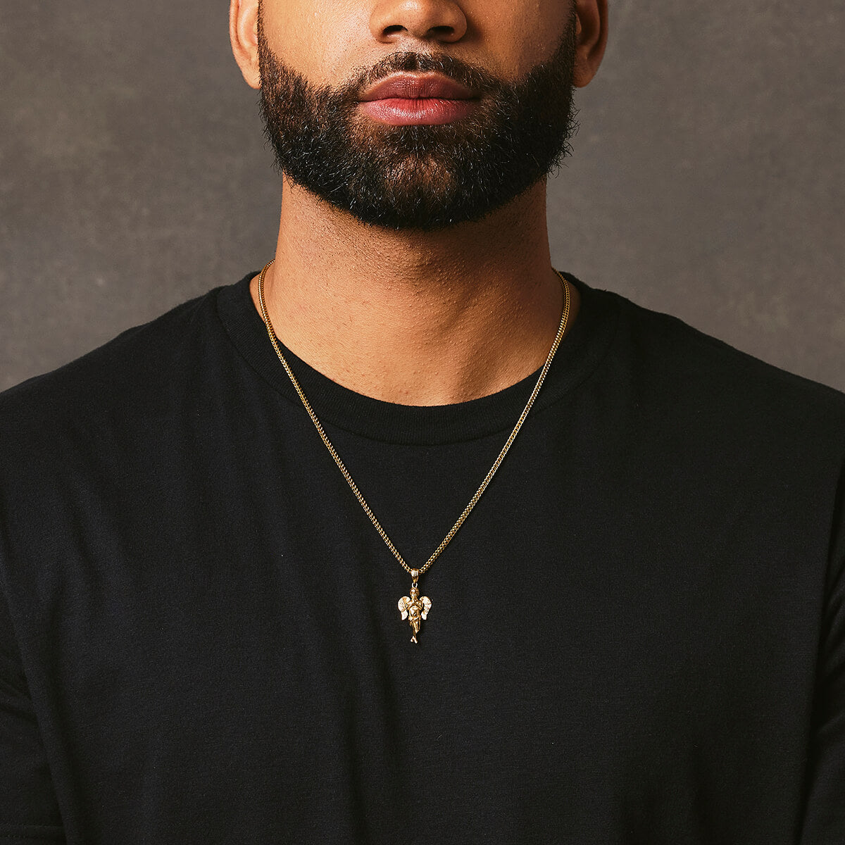 Micro Angel Pendant - Gold - Marcozo