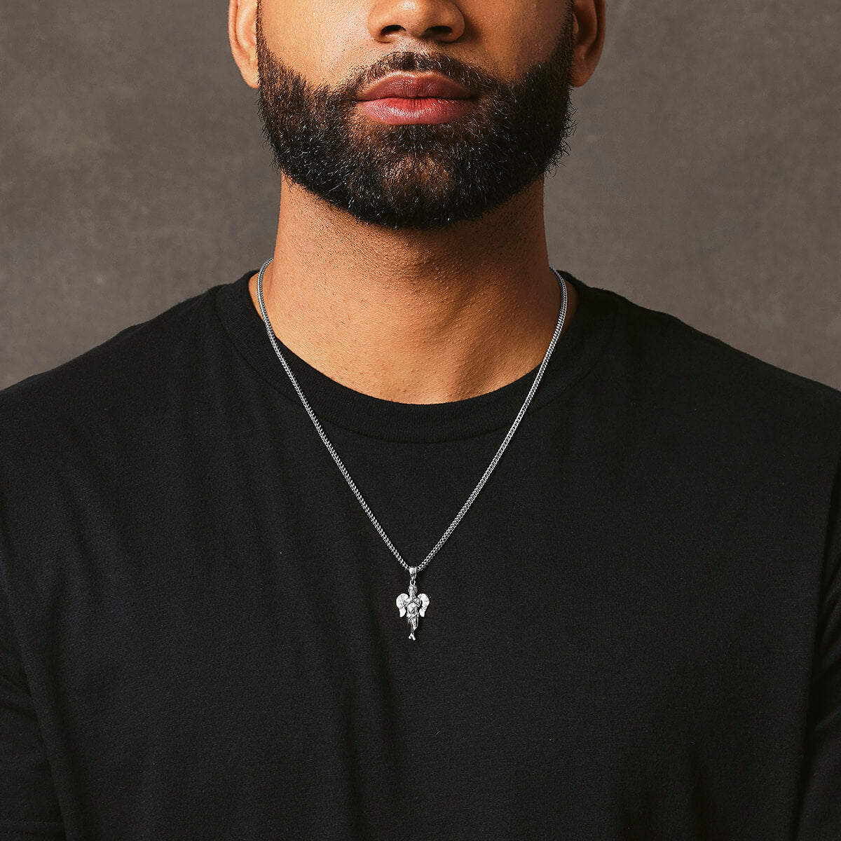 Micro Angel Pendant - White Gold - Marcozo