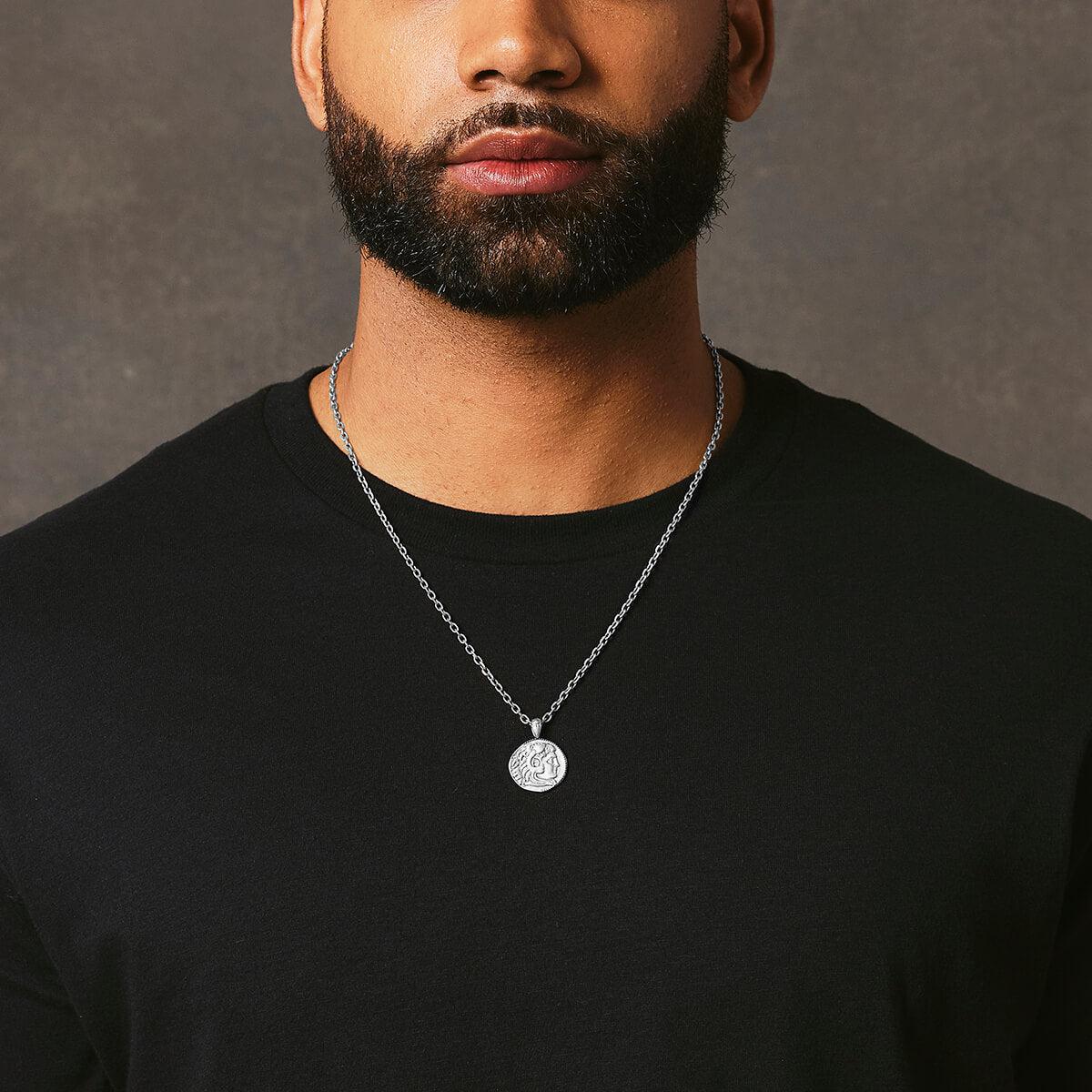 Alexander The Great Pendant - Ancient Silver - Marcozo