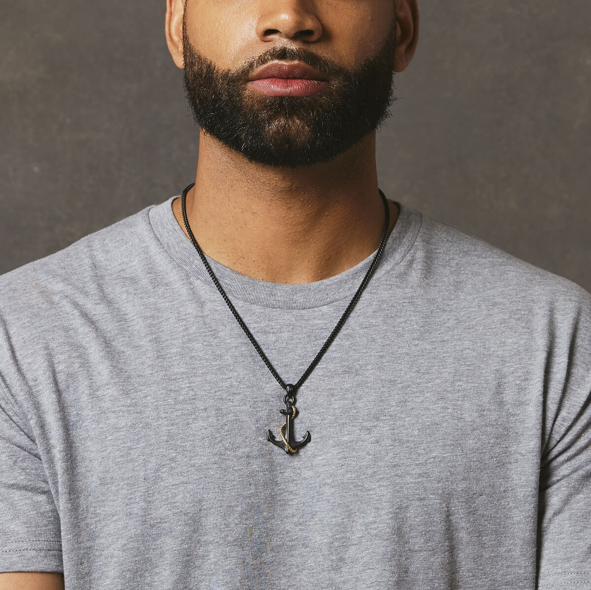 Anchor Pendant - Black - Marcozo