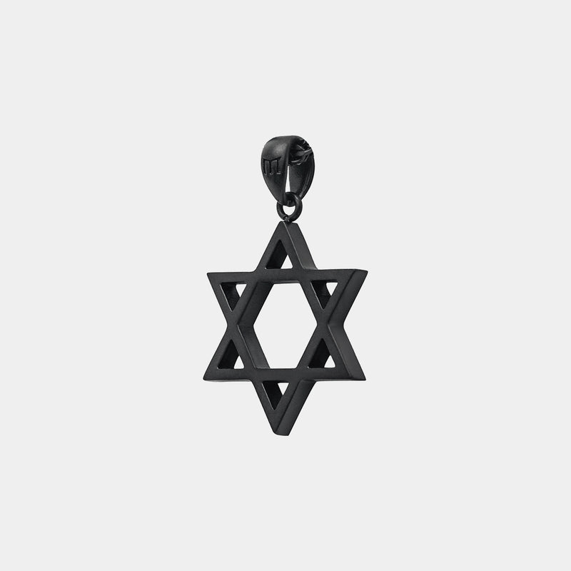 Star of David Pendant - Black