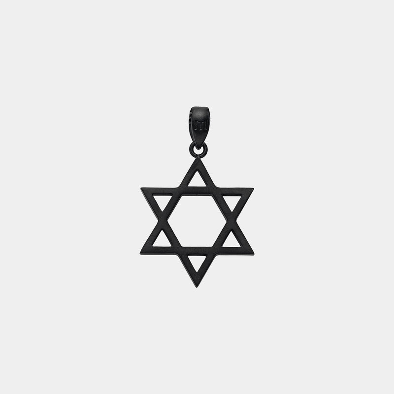 Star of David Pendant - Black