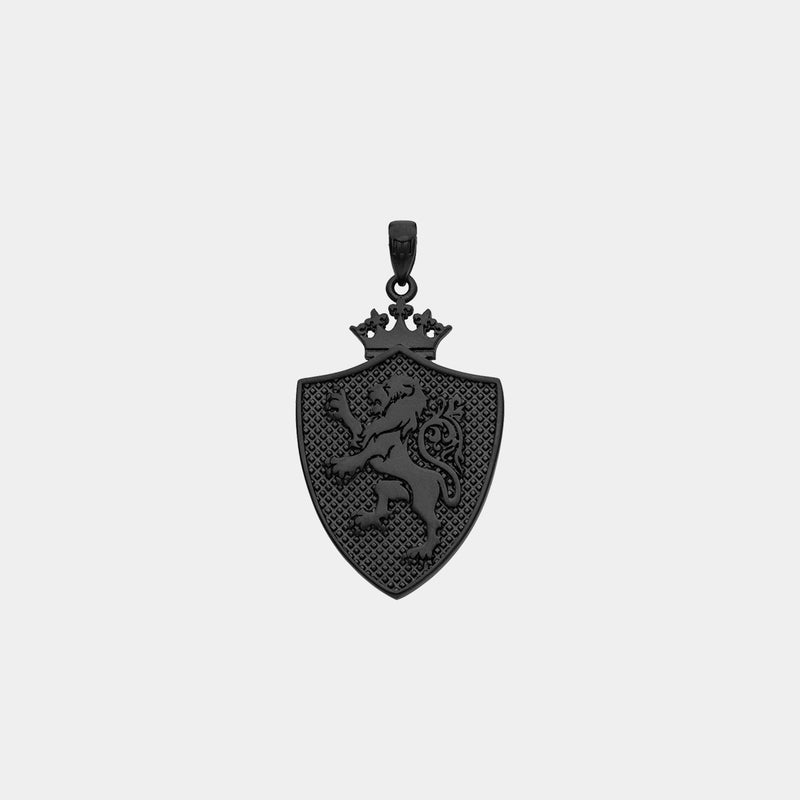 Royal Shield Pendant - Black