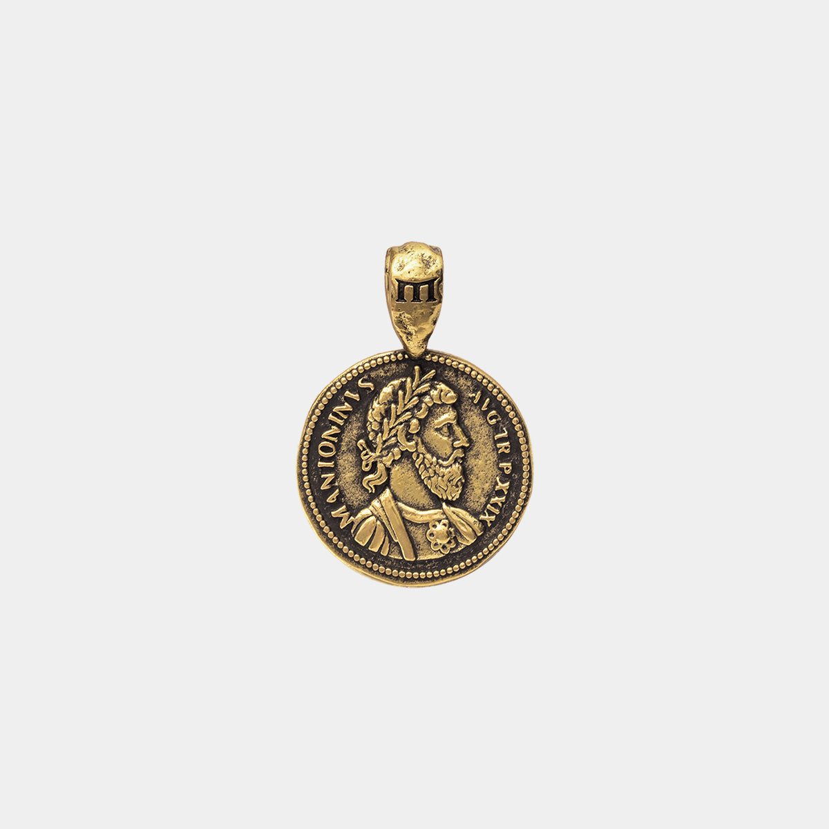 Marcus Aurelius Pendant - Ancient Gold - Marcozo