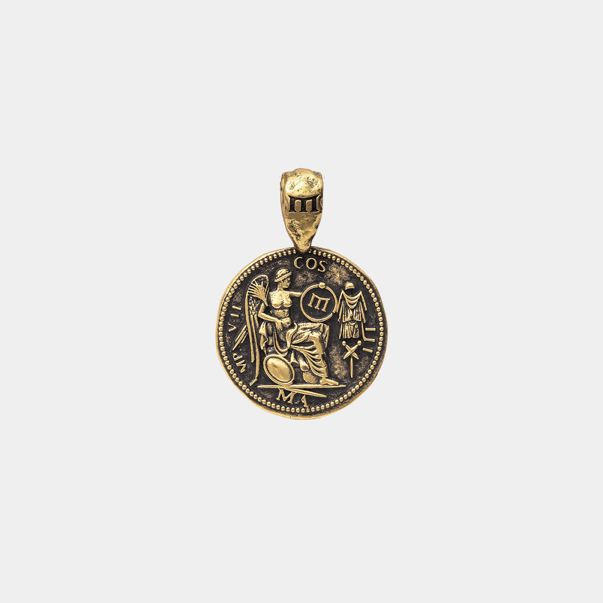 Marcus Aurelius Pendant - Ancient Gold - Marcozo
