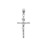Classic Crucifix Pendant - White Gold - Marcozo