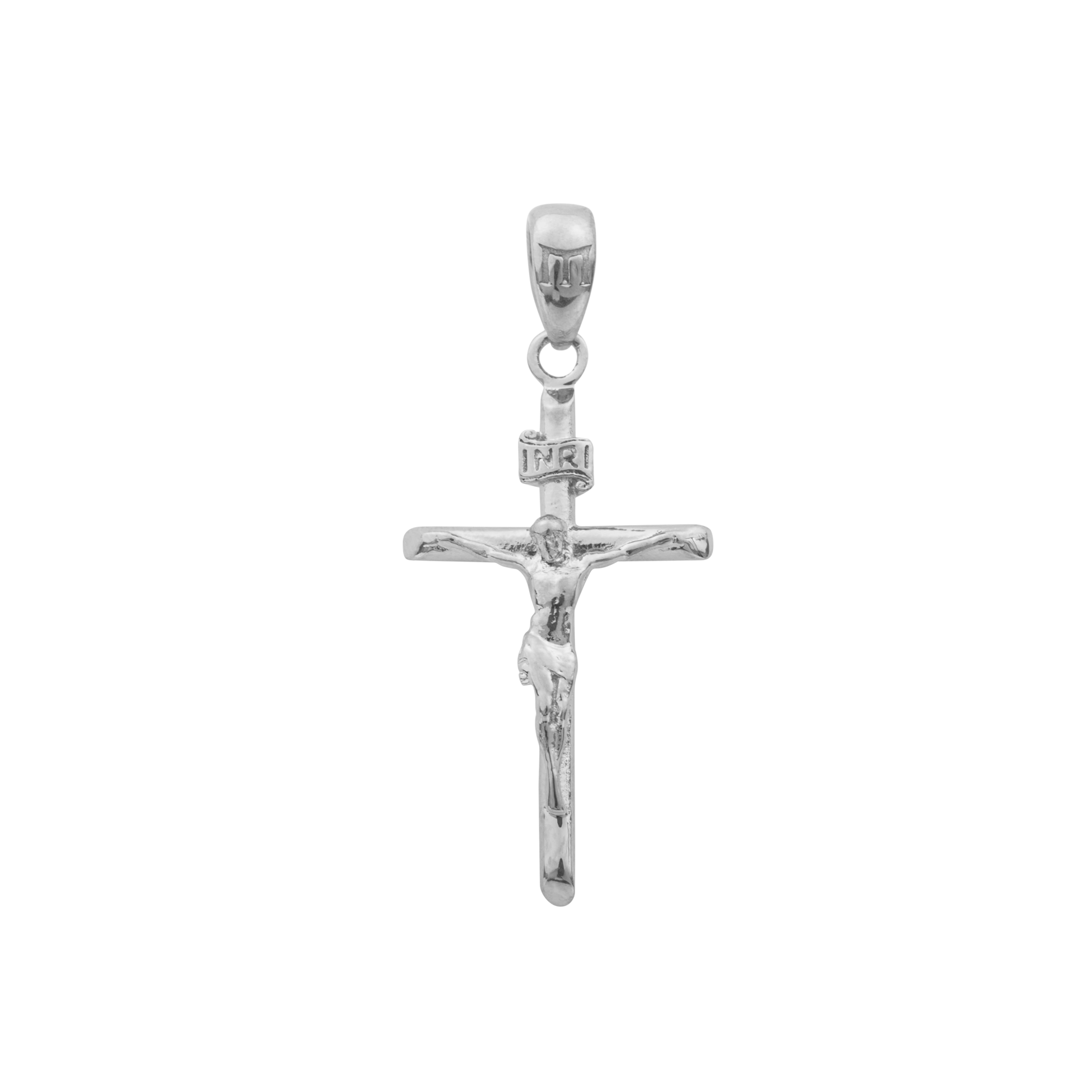 Classic Crucifix Pendant - White Gold - Marcozo