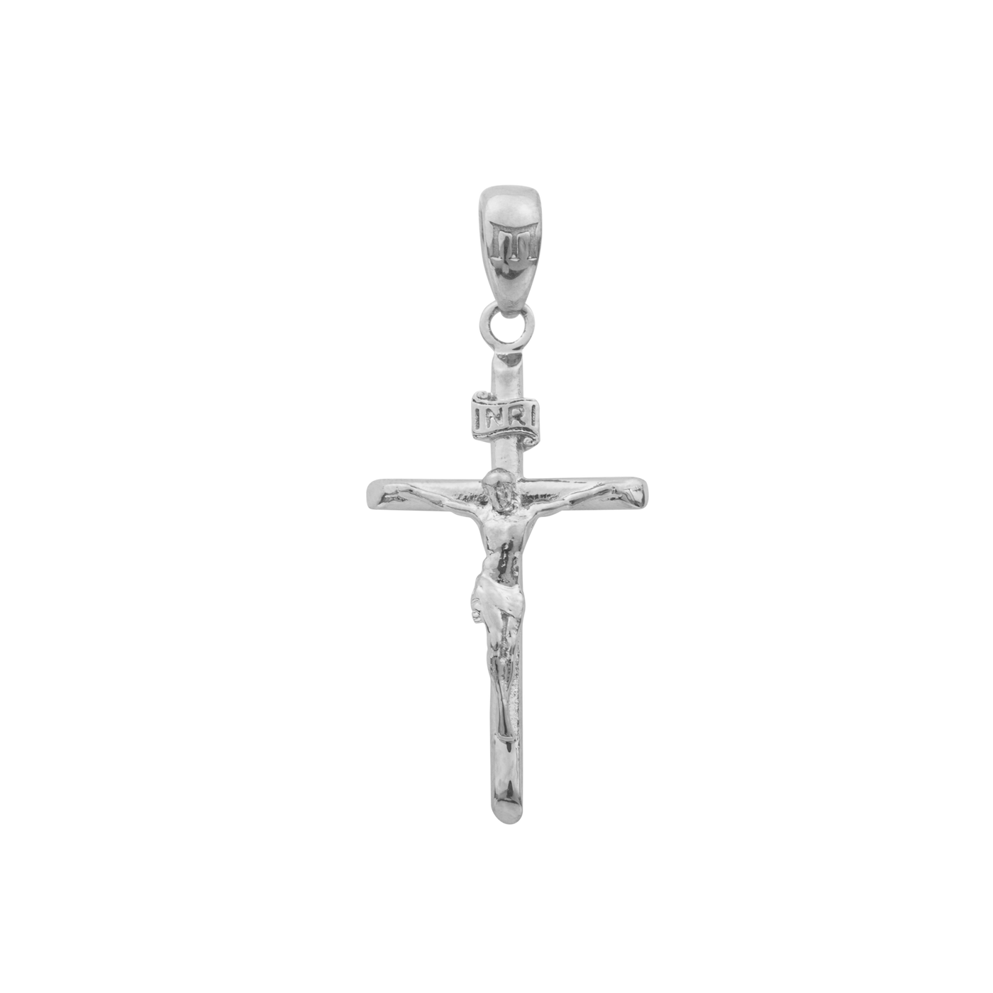 Classic Crucifix Pendant - White Gold - Marcozo