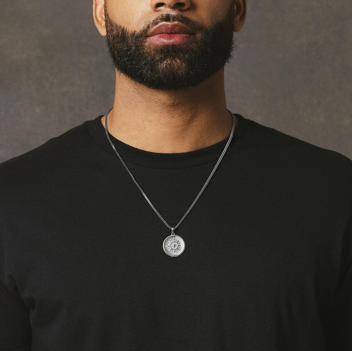 Compass Pendant - White Gold - Marcozo