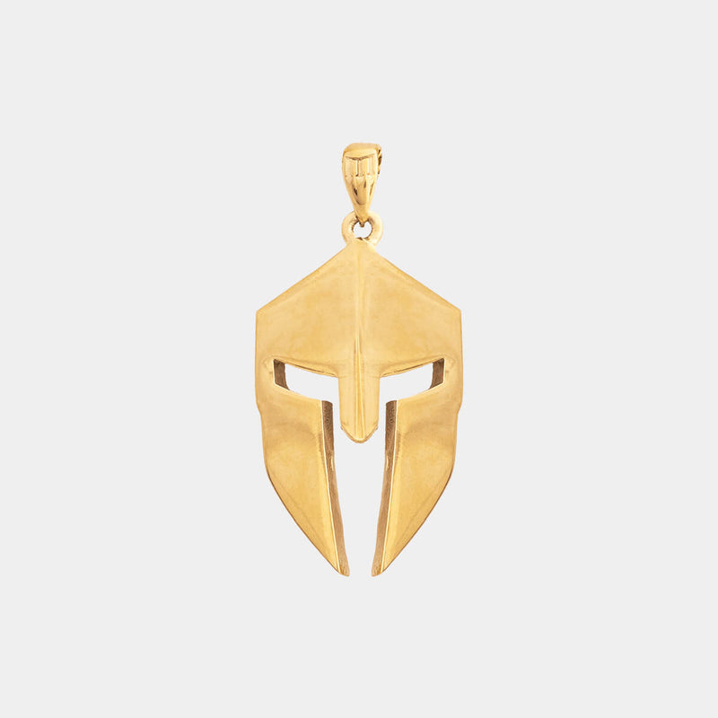 Spartan Helmet Pendant - Gold