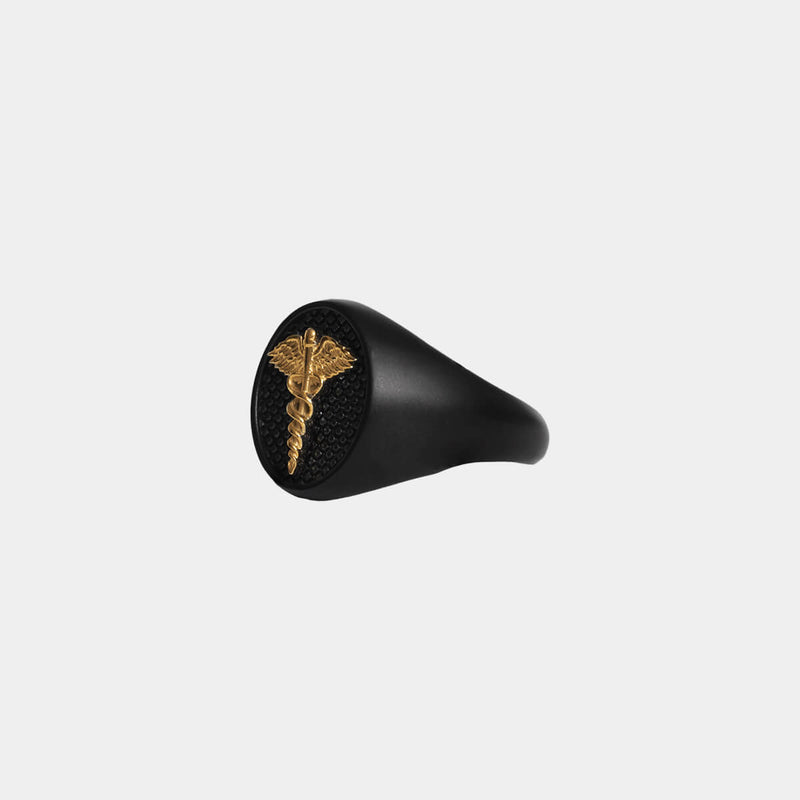 Caduceus Ring - Black - Marcozo