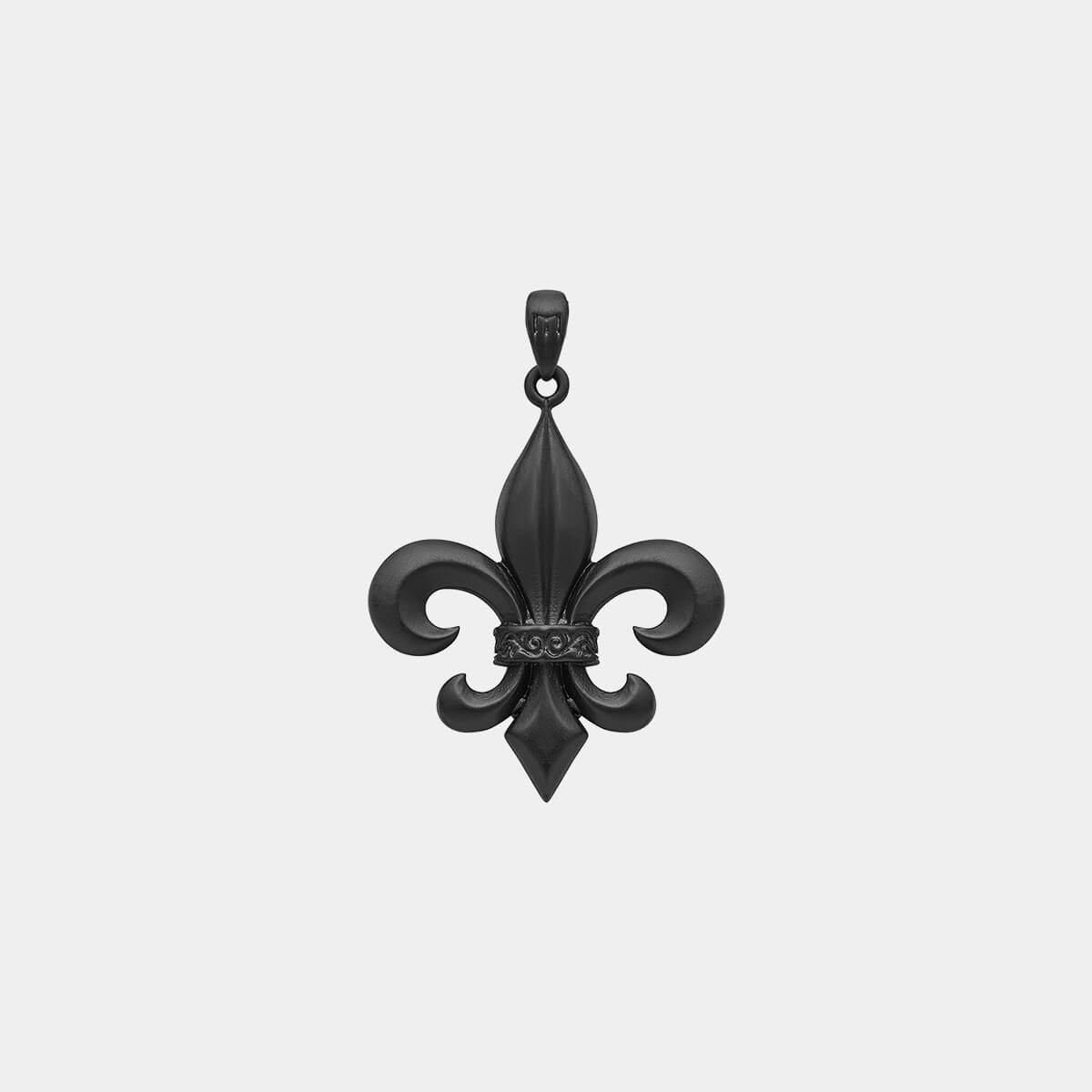 Fleur de Lis Pendant - Black - Marcozo