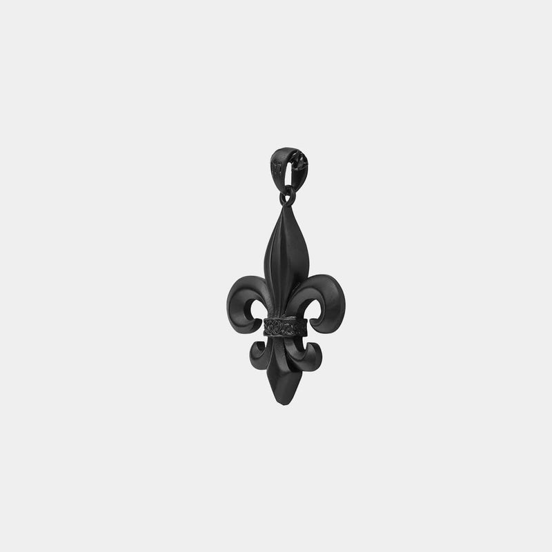 Fleur de Lis Pendant - Black