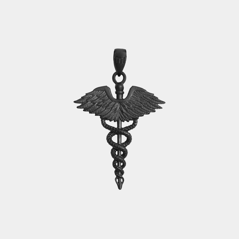 Caduceus Pendant - Black