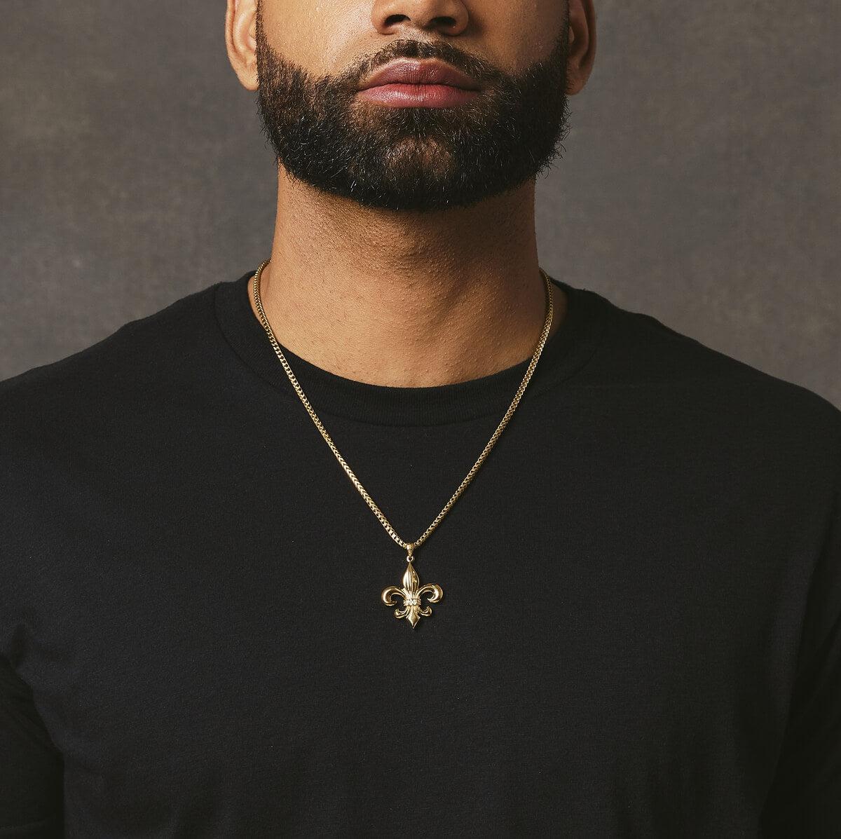 Fleur de Lis Pendant - Gold - Marcozo