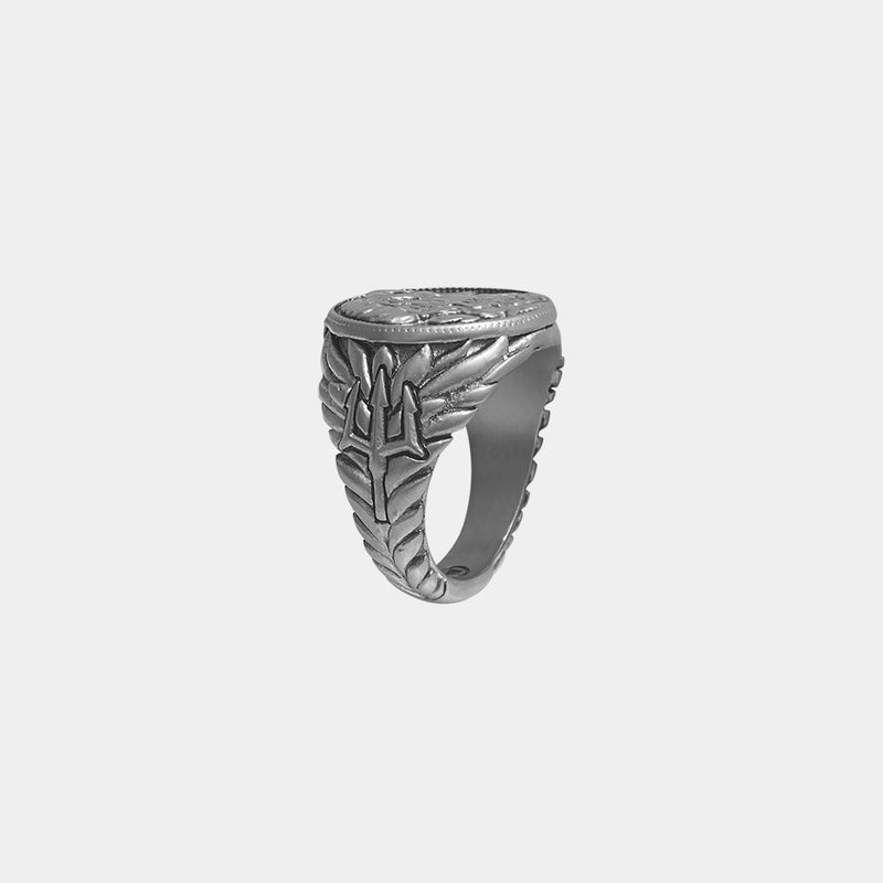 Poseidon Coin Ring - Ancient Silver