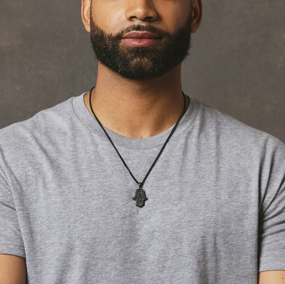 Hamsa Pendant - Black - Marcozo