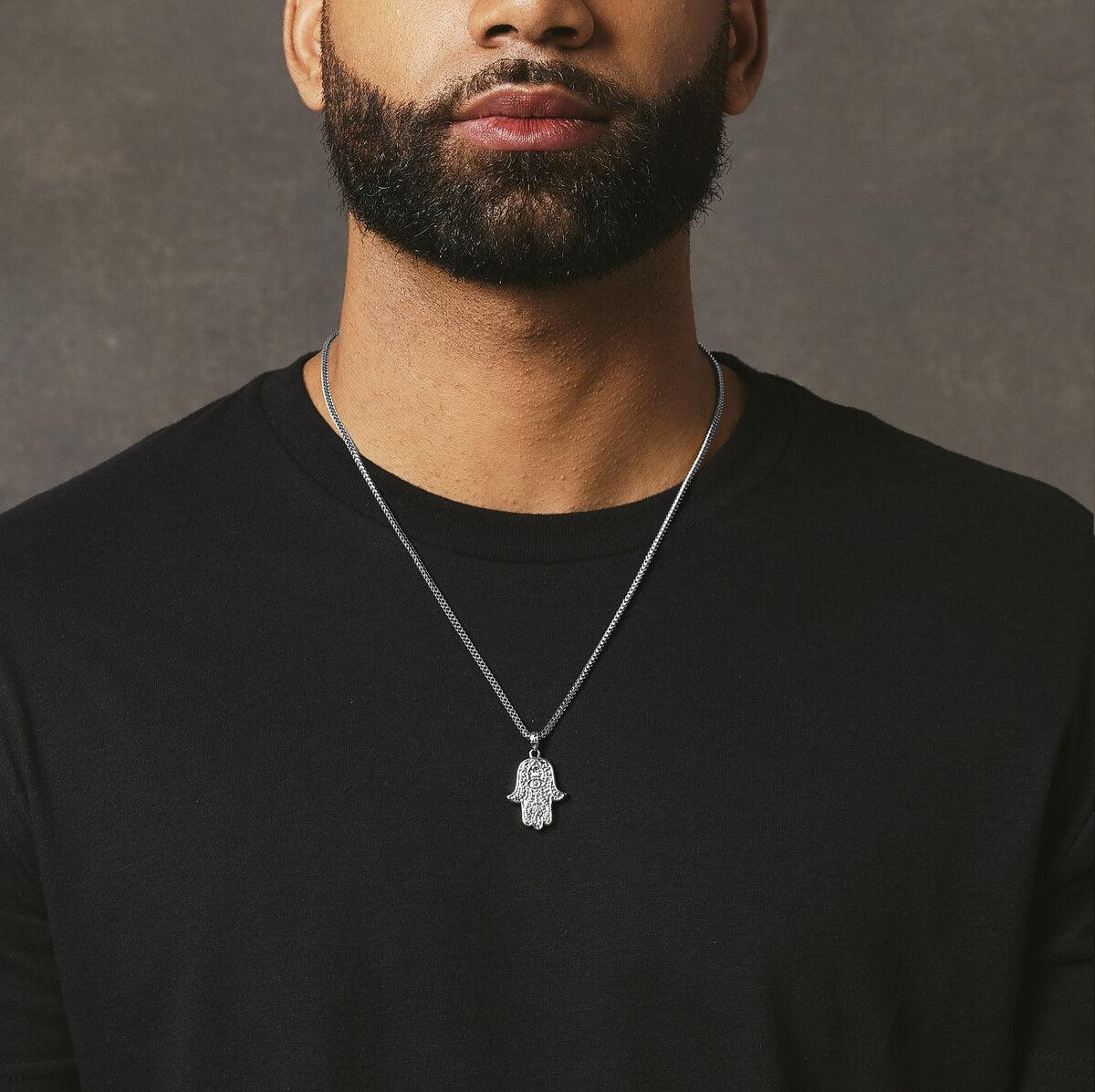 Hamsa Pendant - White Gold - Marcozo