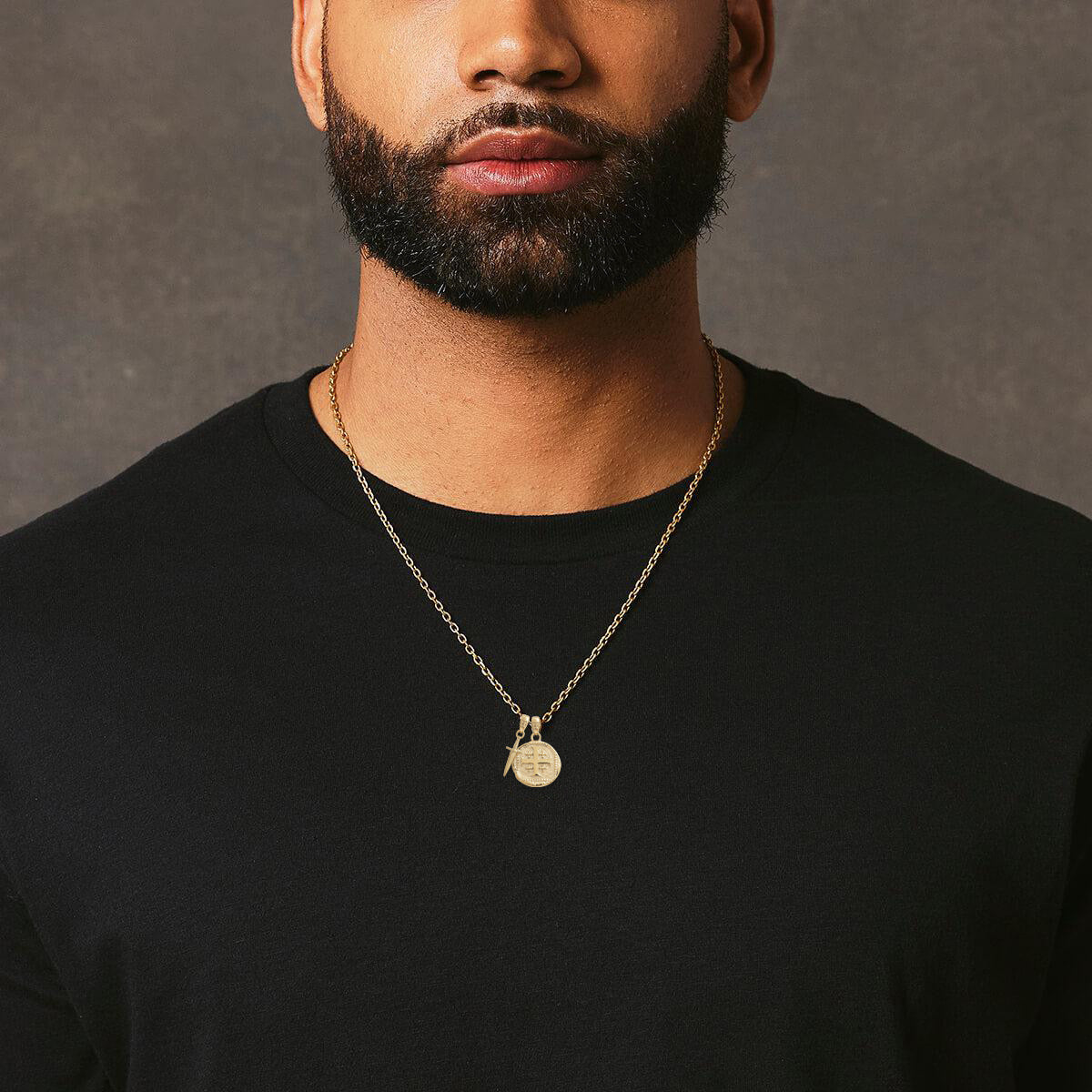 Crusader Cross Pendant Set - Gold