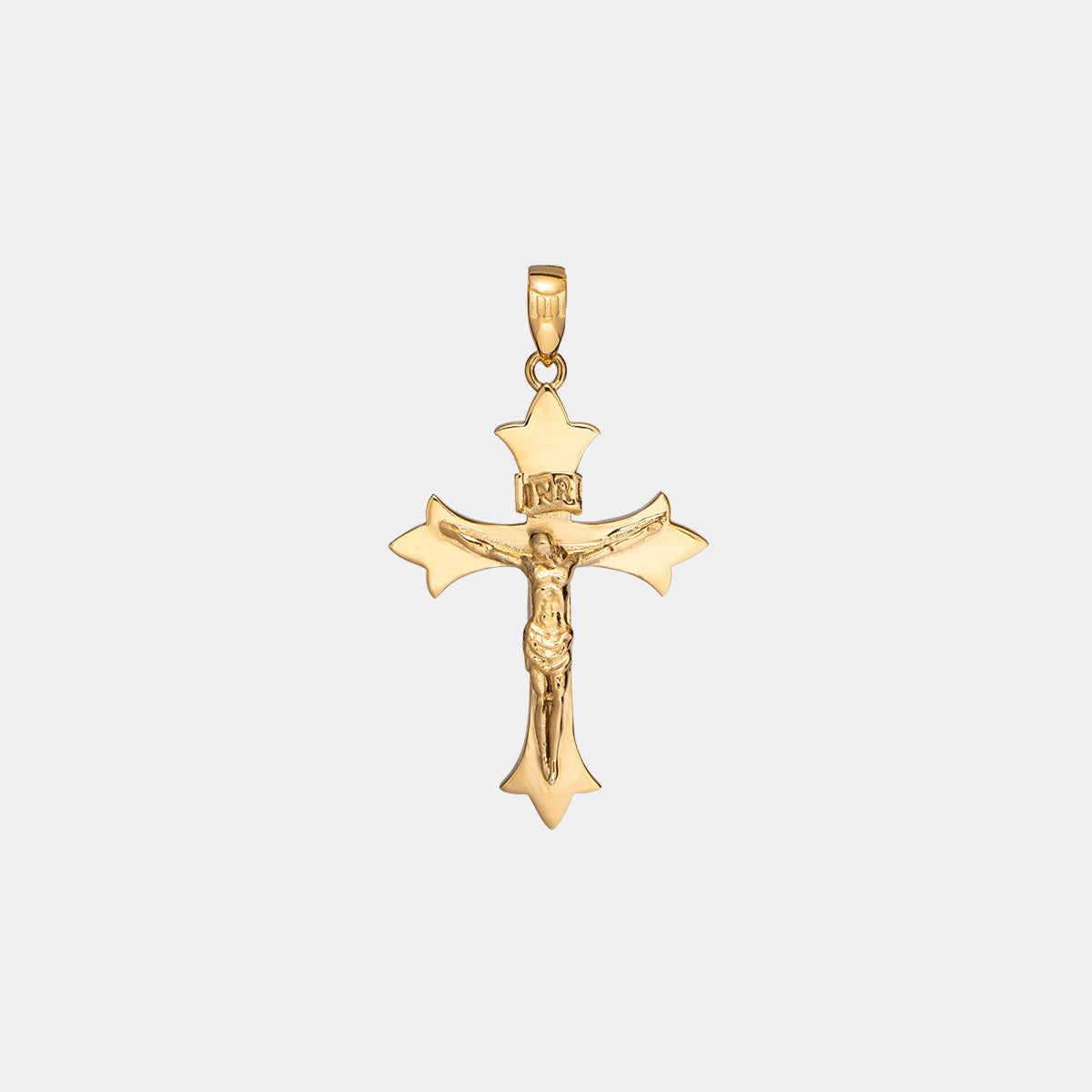 Medieval Crucifix Pendant - Gold - Marcozo