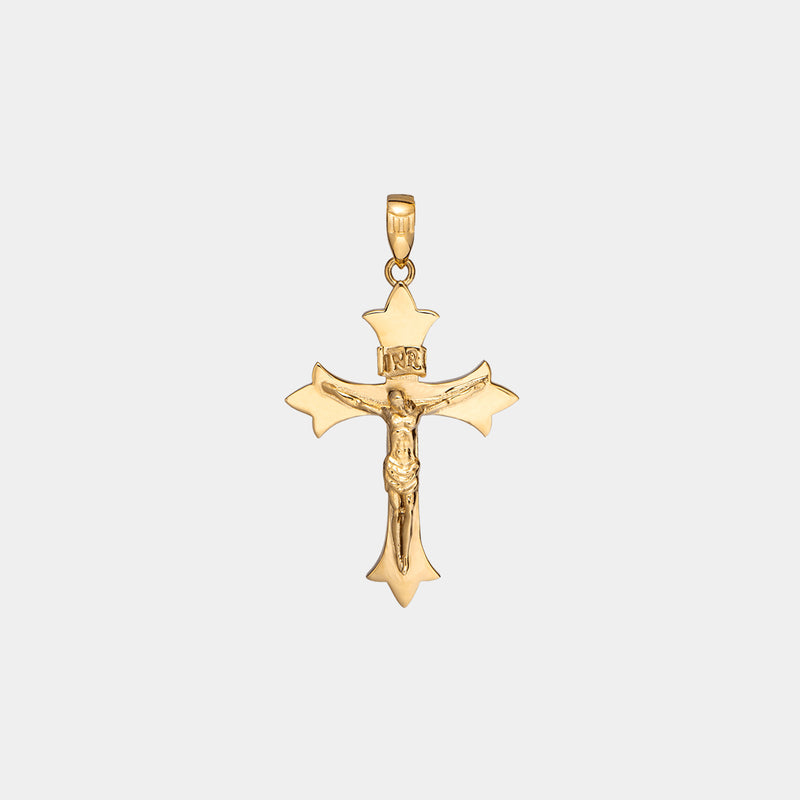 Medieval Crucifix Pendant - Gold - Marcozo