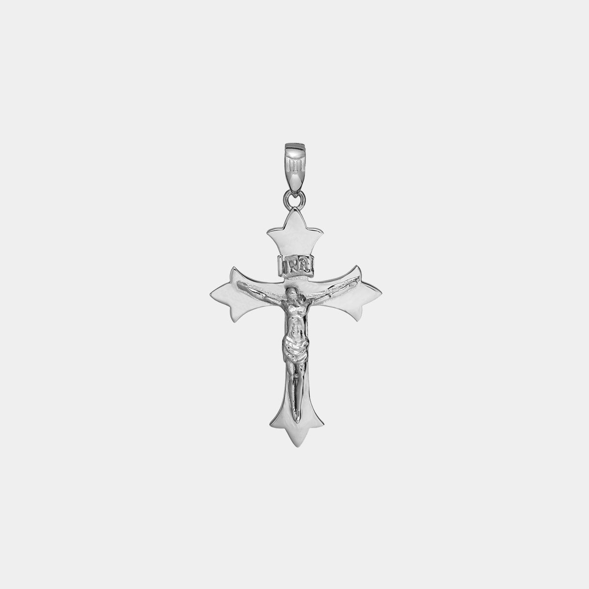 Medieval Crucifix Pendant - White Gold - Marcozo