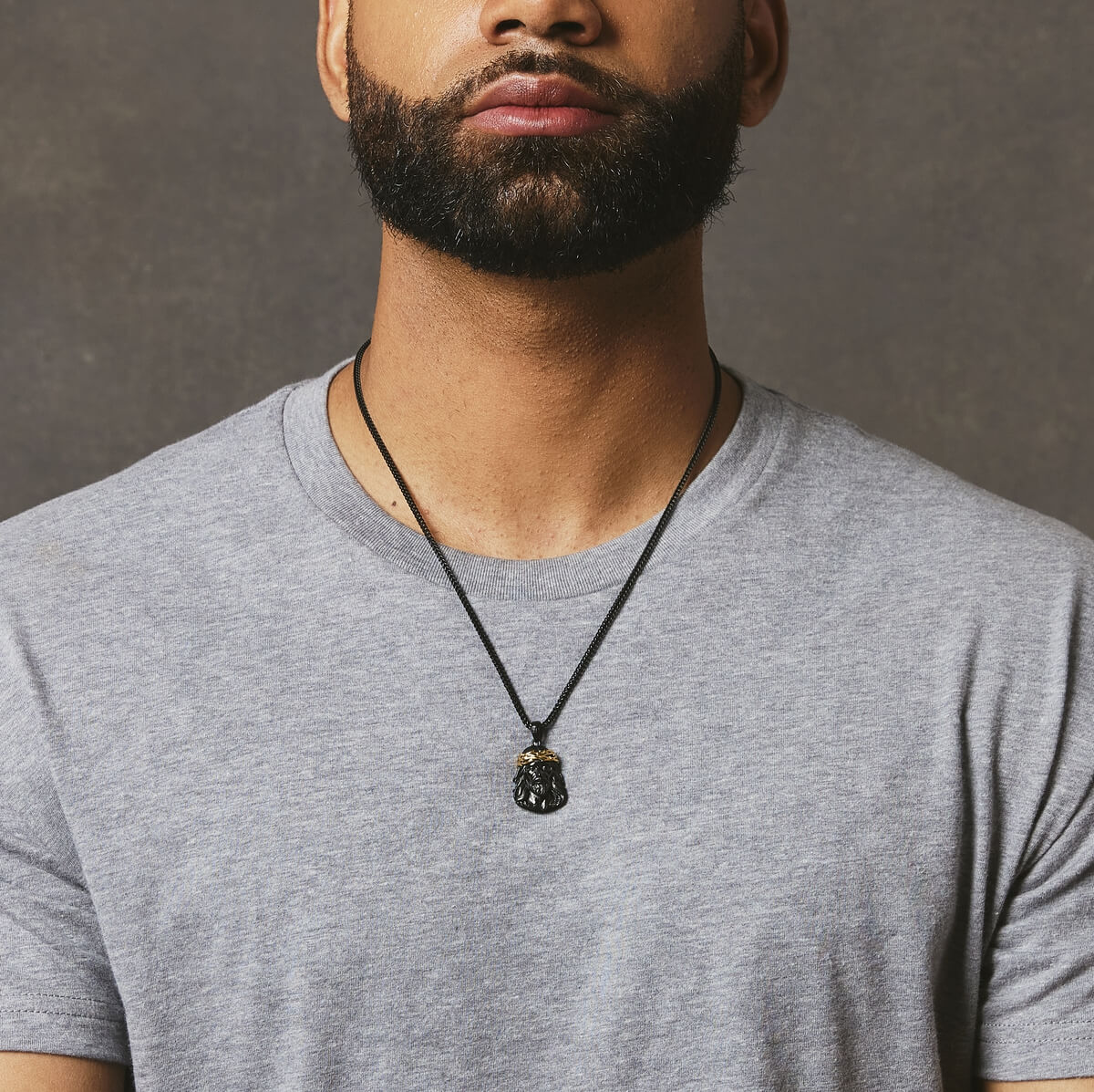 Jesus Pendant - Black - Marcozo