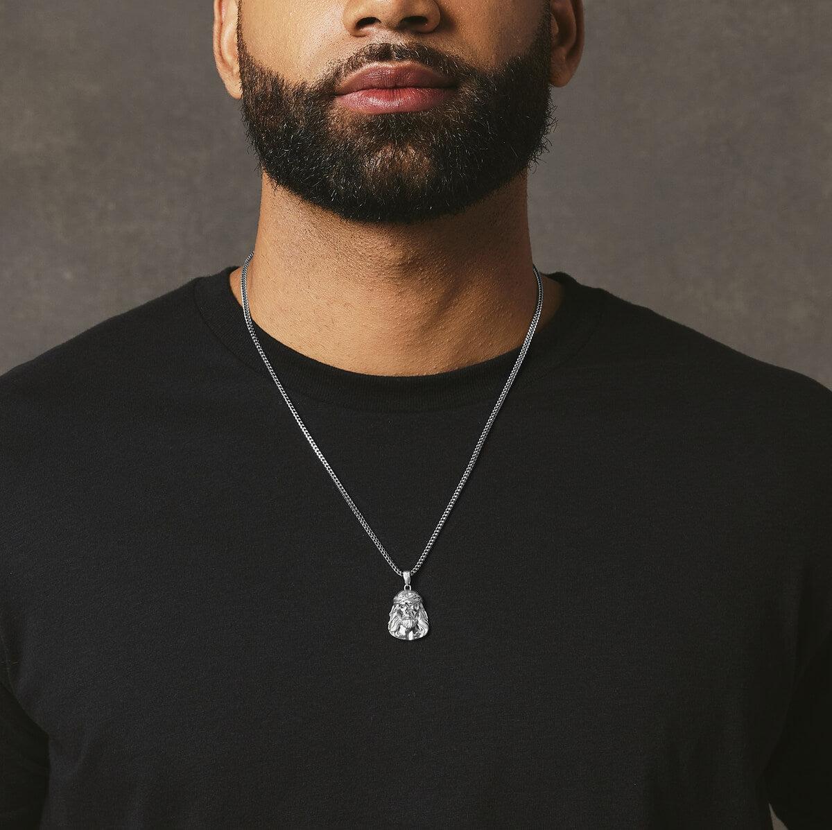 Jesus Pendant - White Gold - Marcozo