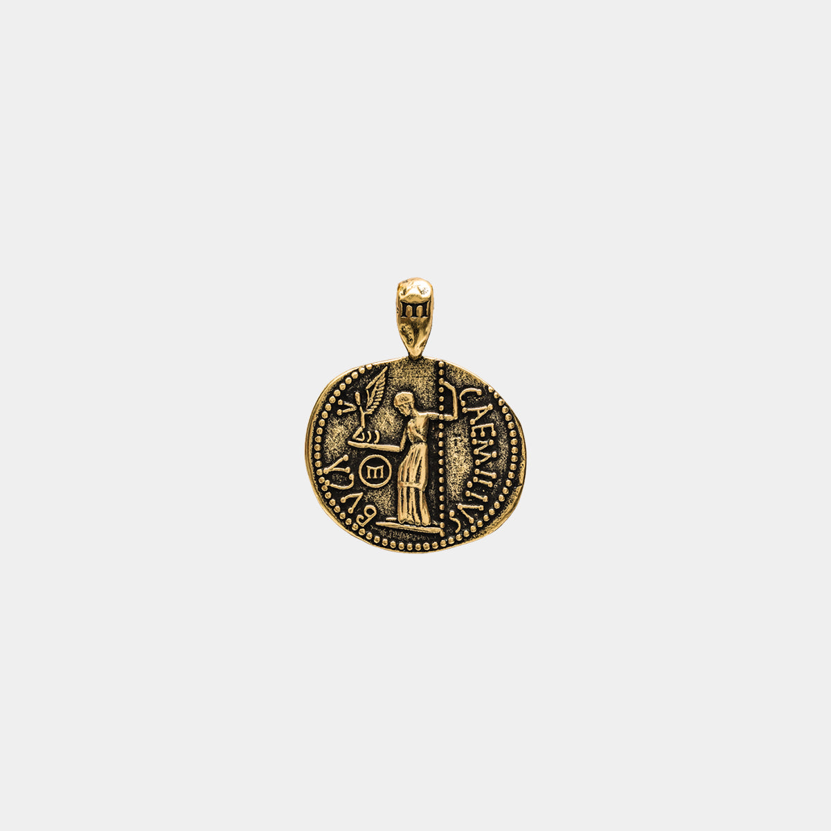Julius Caesar Pendant - Ancient Gold - Marcozo