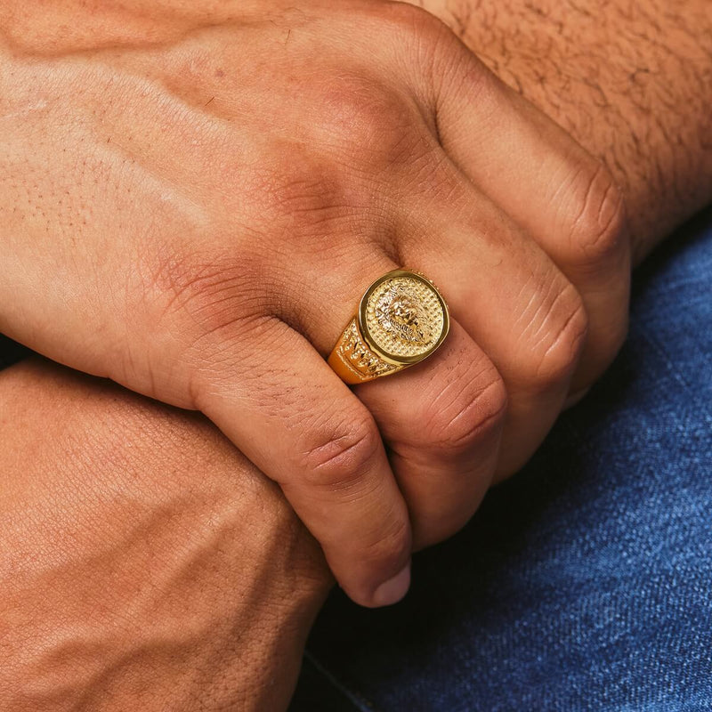 Lion Crown Ring - Gold