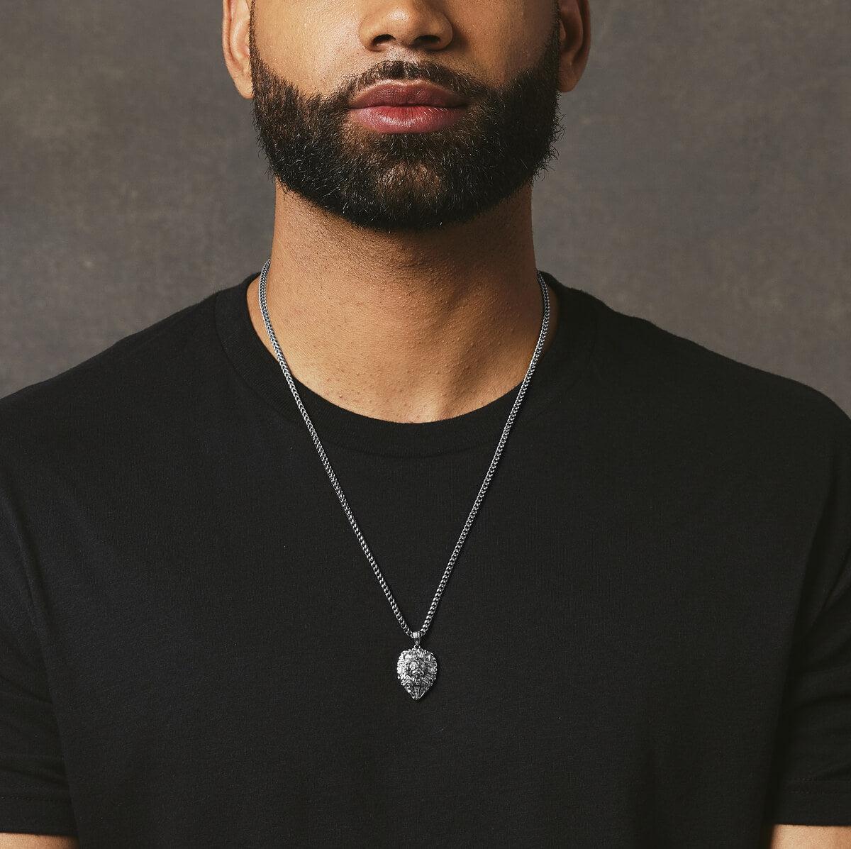 Lion Pendant - White Gold - Marcozo