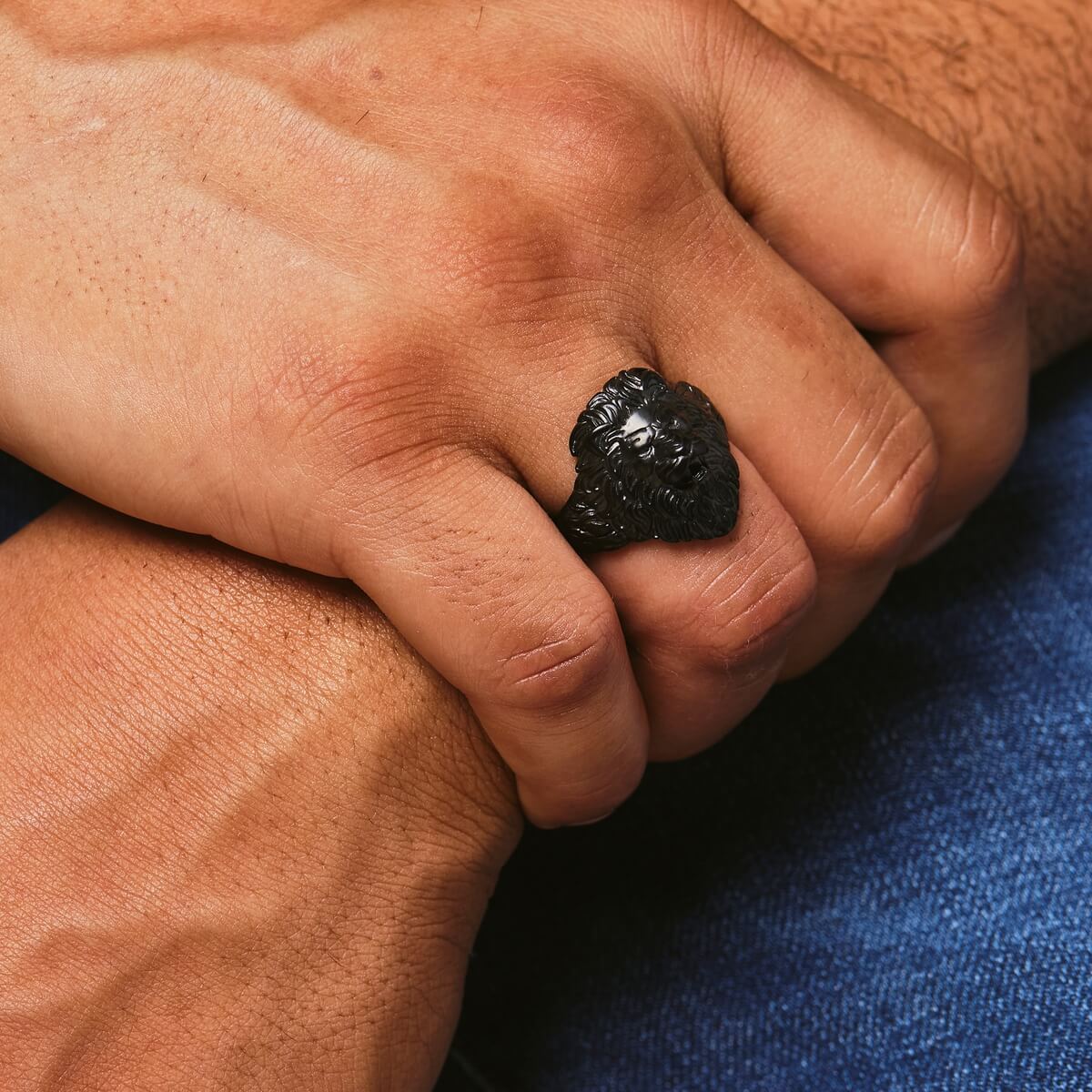 Lion Ring - Black - Marcozo