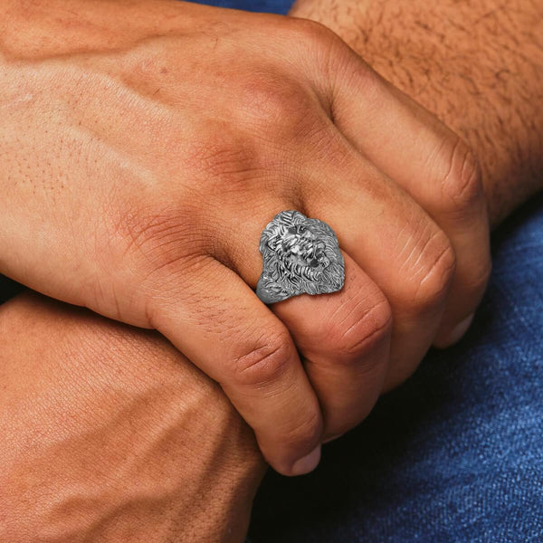 Lion Ring - White Gold - Marcozo