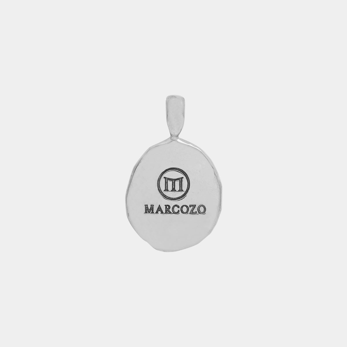 Lion Wax Seal Pendant - White Gold - Marcozo