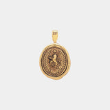 Lion Wax Seal Pendant - Gold - Marcozo