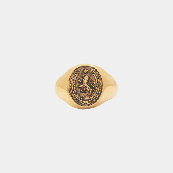 Lion Wax Seal Ring - Gold