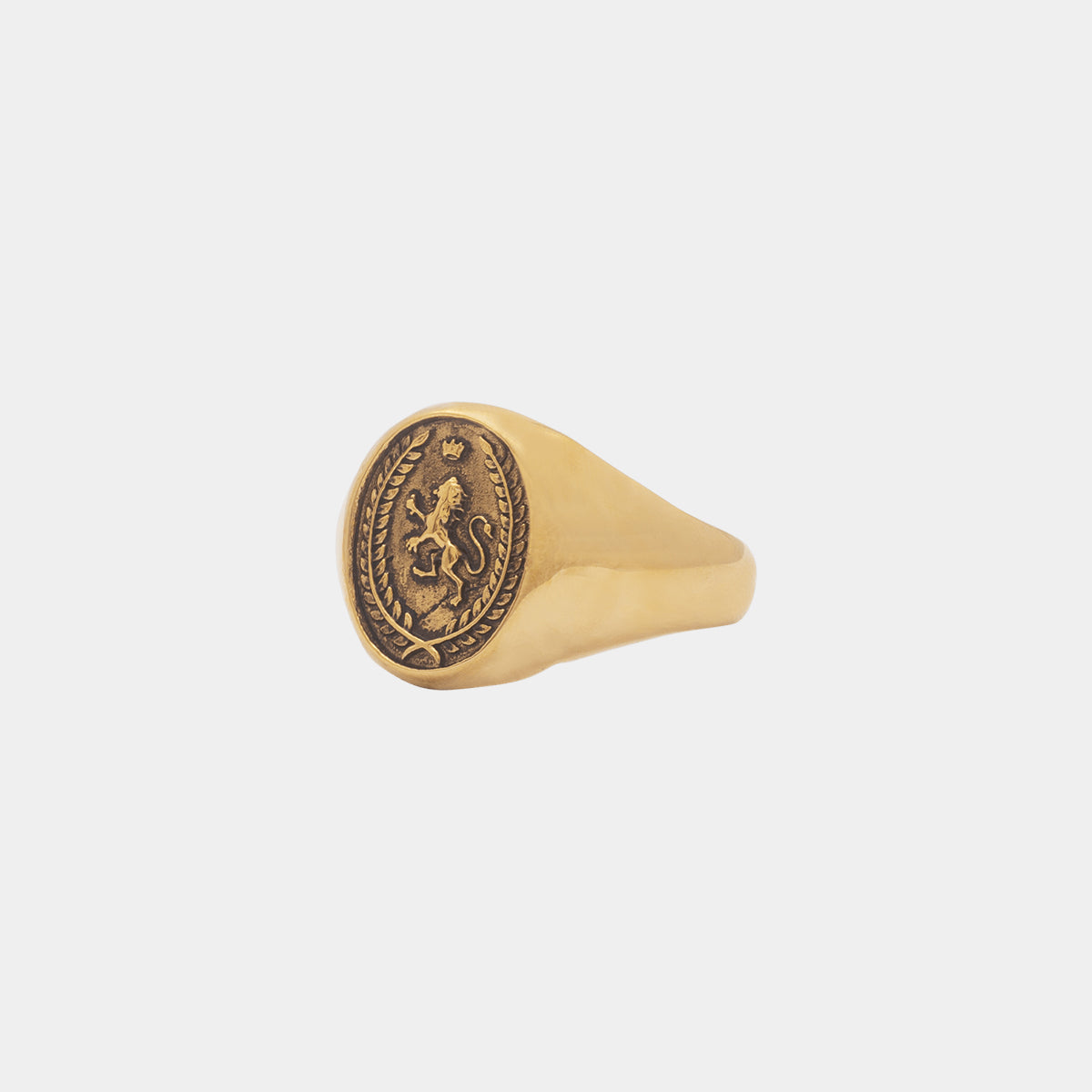 Lion Wax Seal Ring - Gold - Marcozo