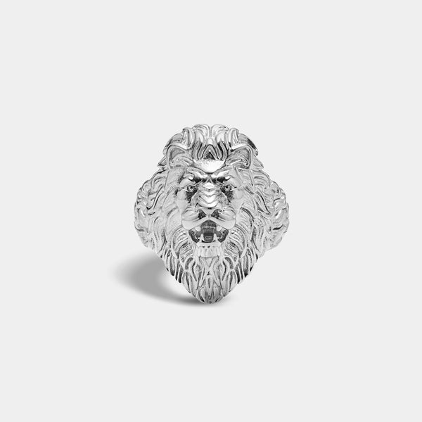 Lion Ring - White Gold