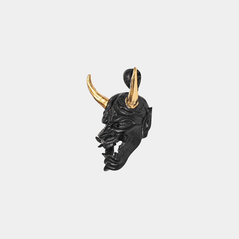 Oni Mask Pendant - Black