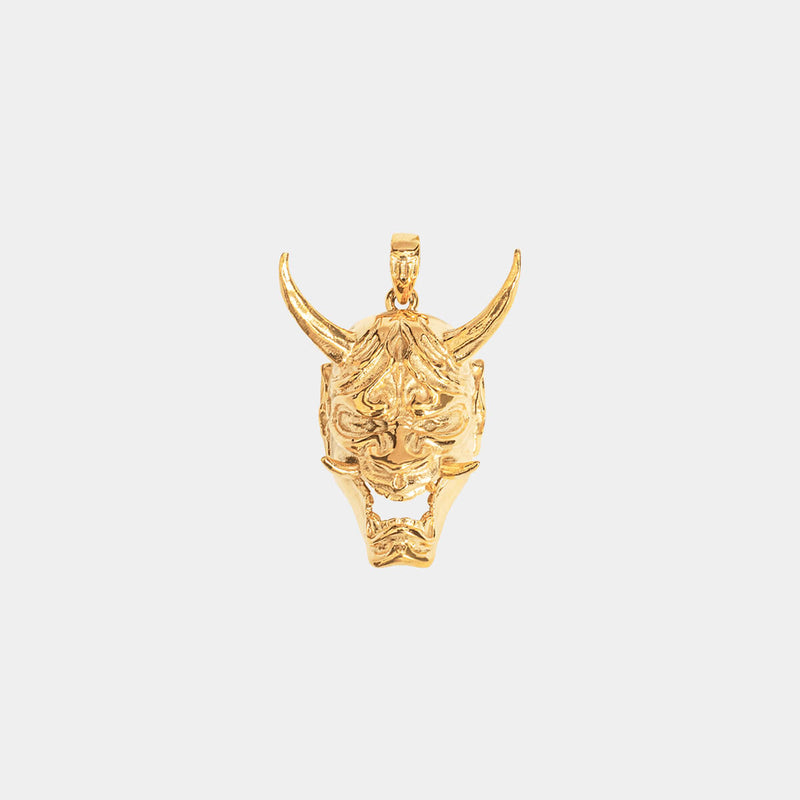 Oni Mask Pendant - Gold - Marcozo