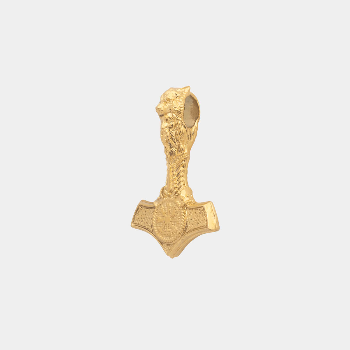 Mjolnir Hammer Pendant - Gold - Marcozo