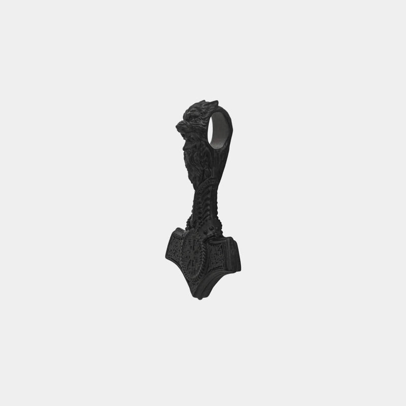 Mjolnir Hammer Pendant - Black - Marcozo