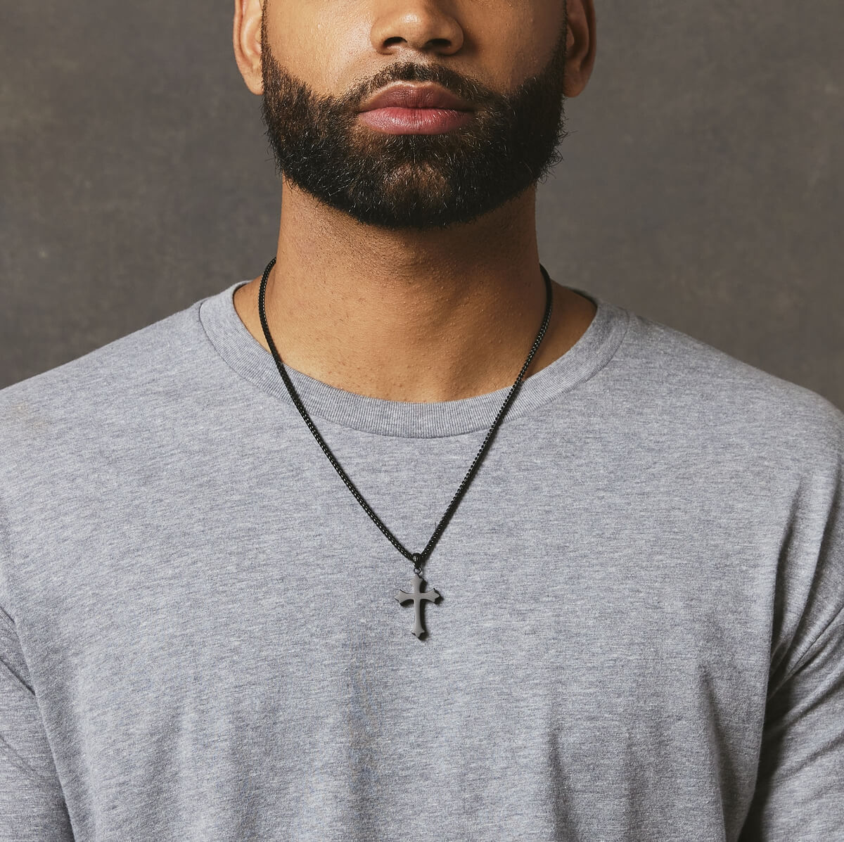 Medieval Cross Pendant - Black - Marcozo