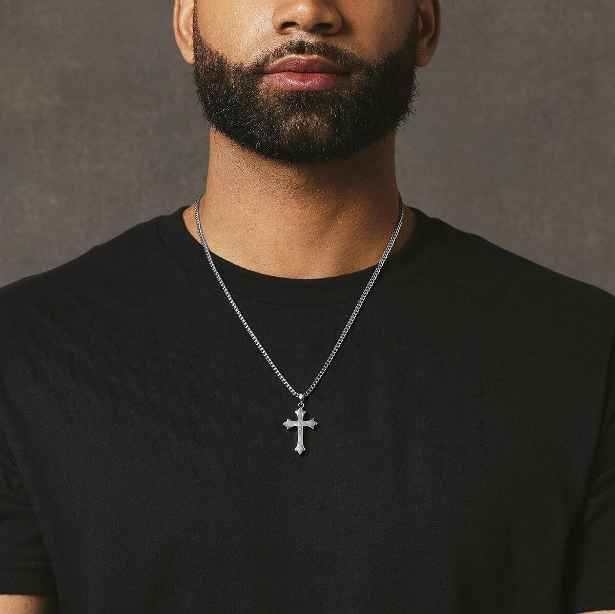 Medieval Cross Pendant - White Gold - Marcozo