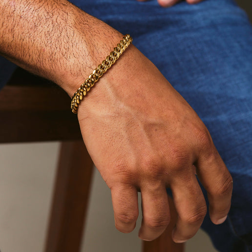 Miami Cuban Link Bracelet - Gold (8mm) - Marcozo