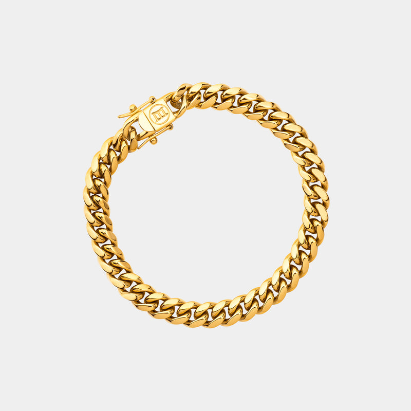 Miami Cuban Link Bracelet - Gold (8mm)