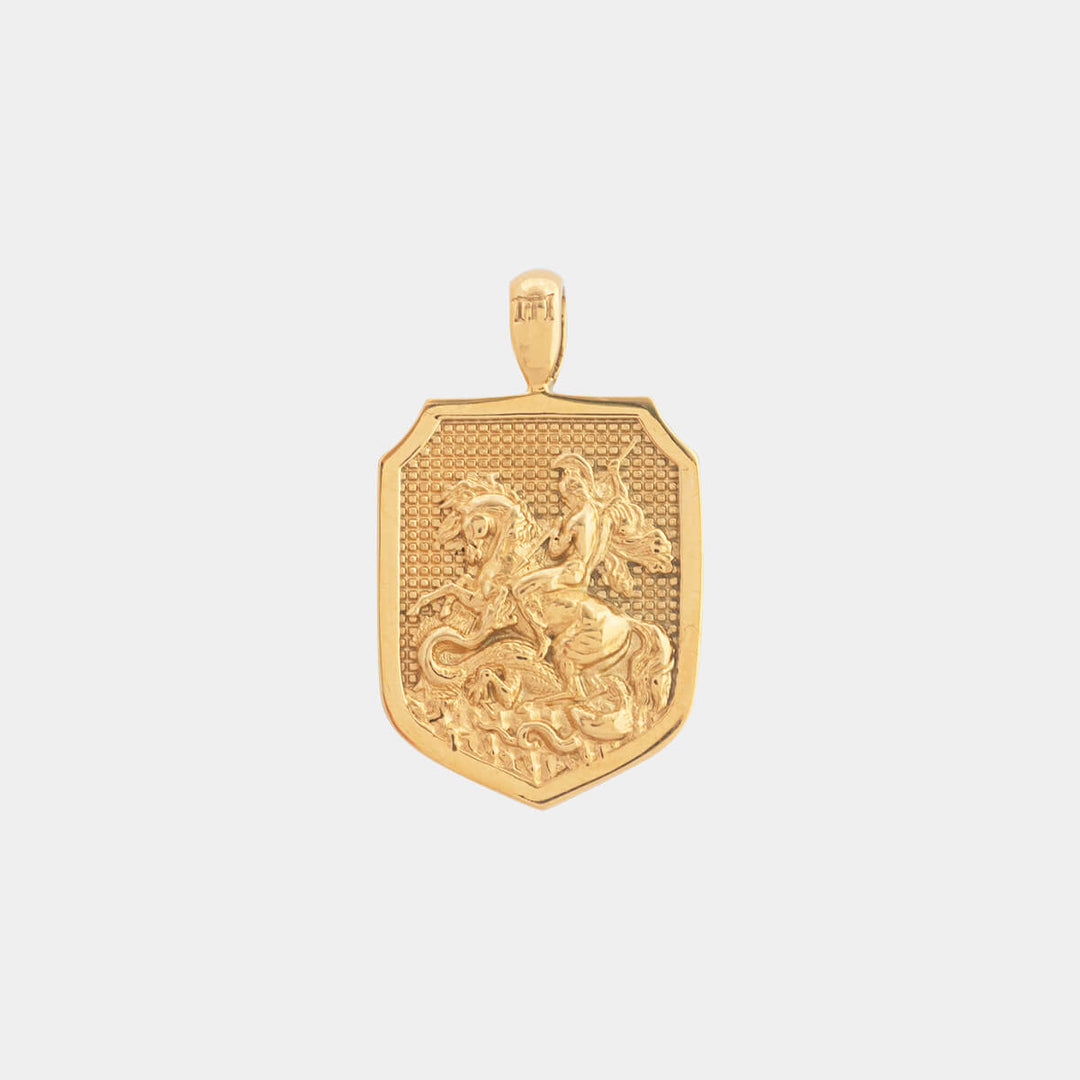 St. George Pendant | 18k Gold Plated St. George Pendant | Marcozo – MARCOZO