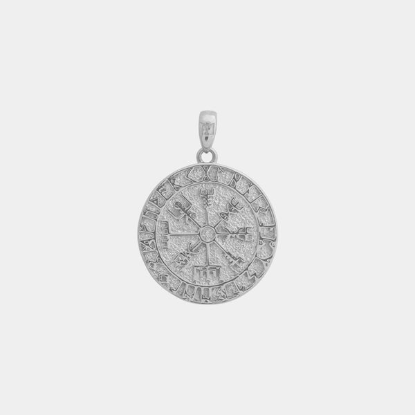 Vegvisir Pendant - White Gold