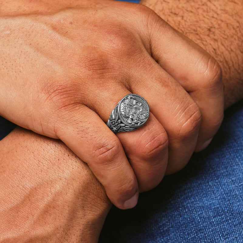 Poseidon Coin Ring - Ancient Silver - Marcozo